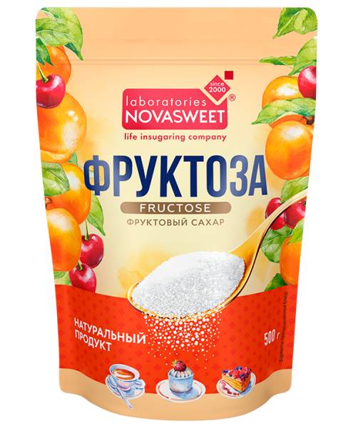 Фруктоза Новасвит 500гр дой-пак порошок фотография