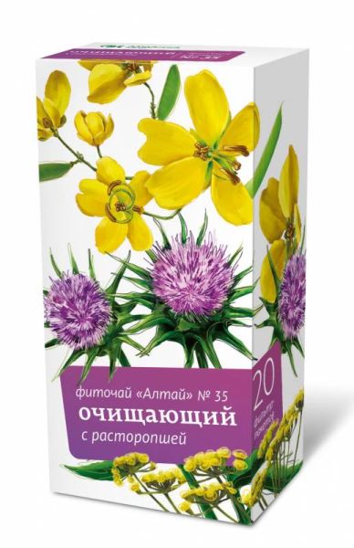 Изображение товара Фиточай №35 Очищающий с расторопшей, 20 пакетиков Фиточай №35 Очищающий с расторопшей, 20 пакетиков фотография