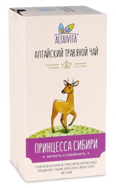 Изображение товара Чай травяной Алтайвита Принцесса Сибири в пирамидках 10шт Чай травяной Алтайвита Принцесса Сибири в пирамидках 10шт фотография