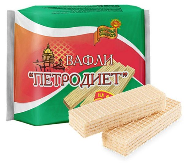 Вафли невские Топленое молоко на фруктозе 95гр фотография