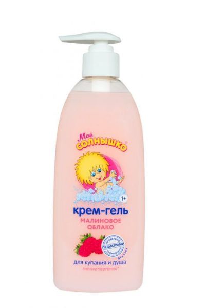 Изображение товара Моё Солнышко крем-гель детский Малиновое Облако для купания и душа 400 мл Моё Солнышко крем-гель детский Малиновое Облако для купания и душа 400 мл фотография