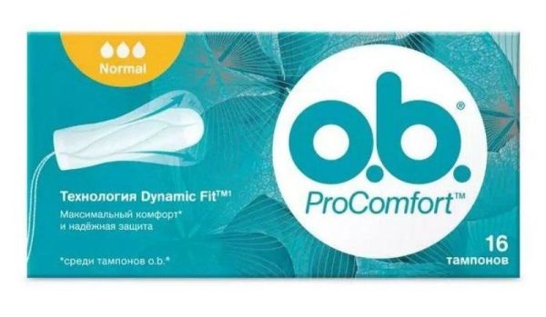 Изображение товара Тампоны o.b. Procomfort нормал №16 Тампоны o.b. Procomfort нормал №16 фотография